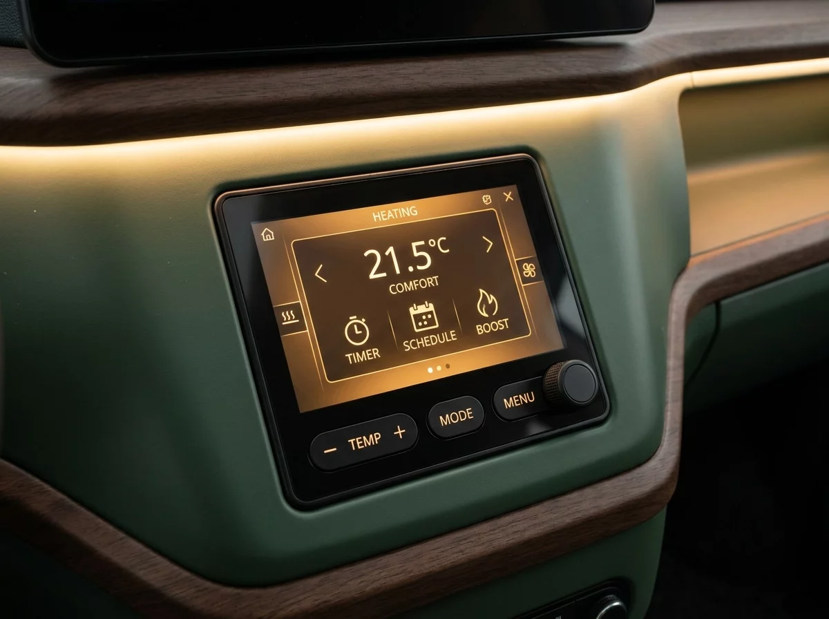 Panneau commande chauffage camping-car