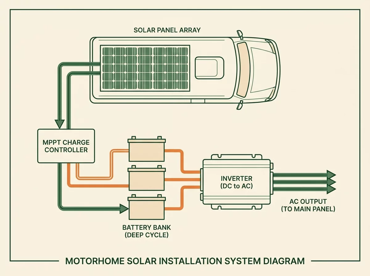 Schema installation solaire camping-car